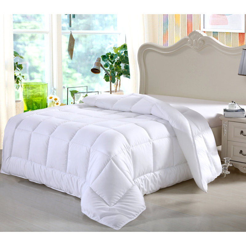 Édredon en duvet synthétique velours doux et léger toutes saisons, Simple