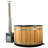 Almost Heaven Saunas Round Wood Fired Hot Tub in Brown