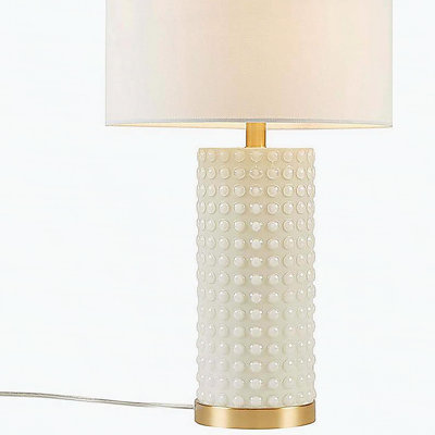 Lampe de table texturée à pois