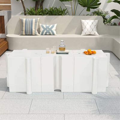 Ensemble de 3 tables de casse-têtes artistiques, tables d'appoint modulaires MGO avec emboîtement (2 convexes et 1 concave), capacité de 200 lb pour l'intérieur et l'extérieur