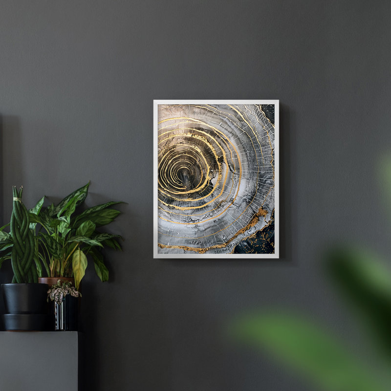 Série ABSTRACT CCxxxviii - reproduction encadrée de qualité supérieure - prête à être accrochée - aucun clou requis