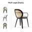 Ensemble de chaises de salle à manger Delmas 19,5W Mid-Century Modern Rattan Accents-1314560554-1314560556