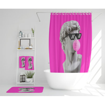Necmi Polyester Shower Curtain Set