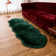 Cozy Thick Green Faux Sheepskin Area Rug