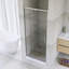 Porte de douche à cadre pivotant en aluminium avec système de fermeture magnétique 28-32 "x H 72" au fini chromé-118307285