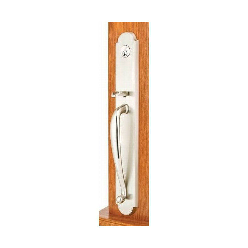 Wilmington Double Cylinder Handleset, Satin Nickel, Poseidon Lever, Left Handed