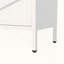 White Metal Shoe Cabinet with Flip Drawers
