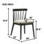 Ensemble de 2 chaises d'appoint de salle à manger de style campagnard rustique, assemblage facile et fabrication durable pour une utilisation polyvalente.-293606973