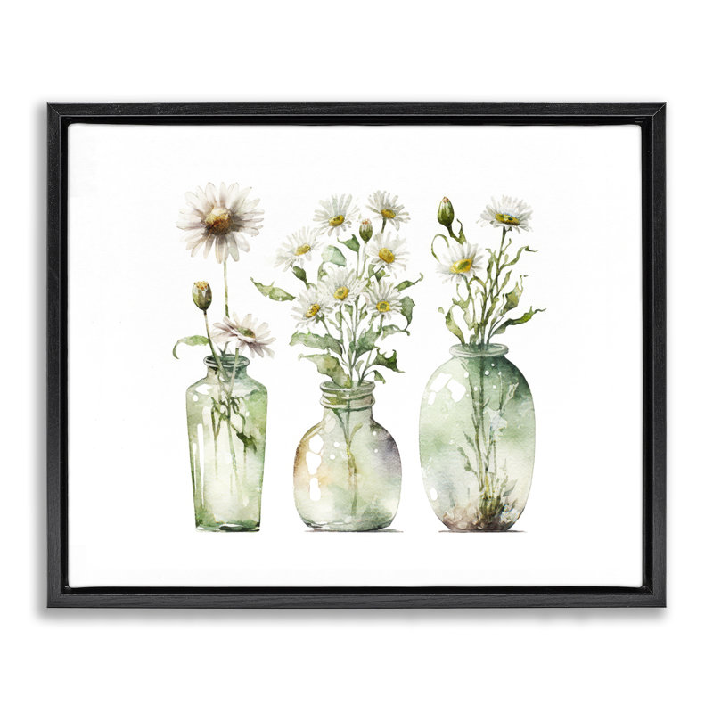 «Delicate Glass Vases», encadrée par Svetlana Aleynikova, H 25 po x l 31 po, Cadre flottant noir de jais