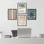 «Teal Ocean Beach Desert Succulent Decor Calm», impression sur papier 4 pièces-97782424-97782427