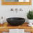 Bathroom Basin, Vessel Sink, Handmade, Naturally Varied Color, Black, 15.7''x4.7'', Marble-72962642