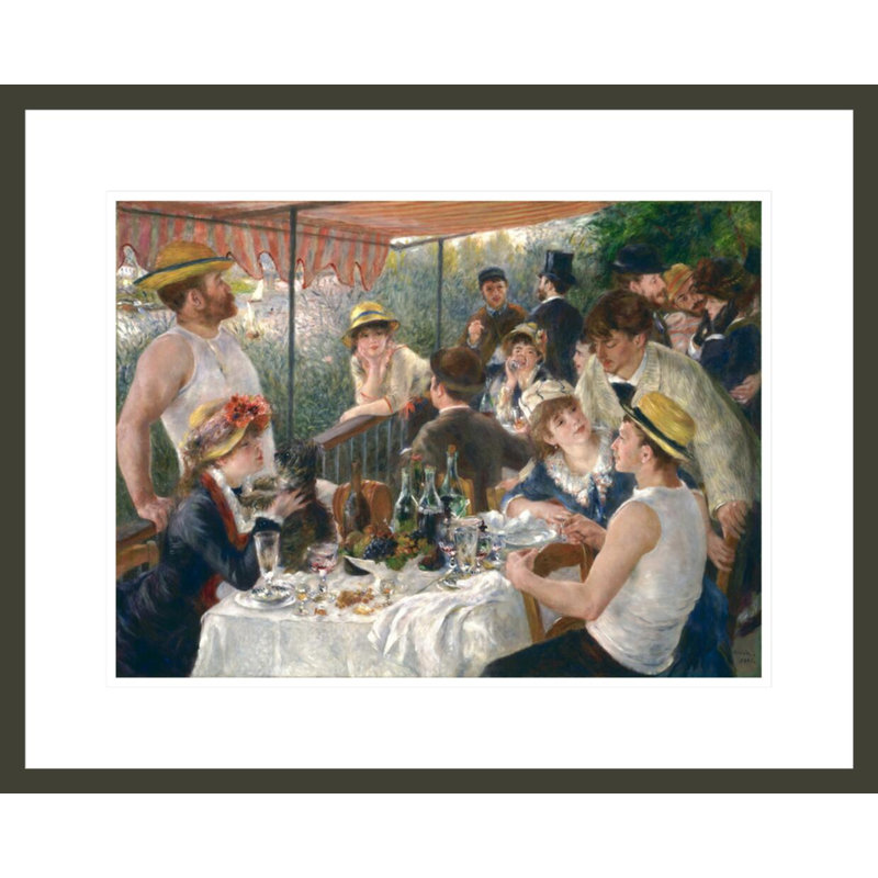 «Luncheon Of The Boating Party» par Pierre - Auguste Renoir - Estampe numérique encadrée, H 17,51 po x l 21,75 po