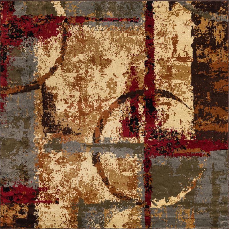 Trejo Abstract Indoor Rug, Square 7'
