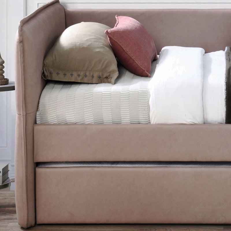 Daybed With A Trundle, Mauve, Twin