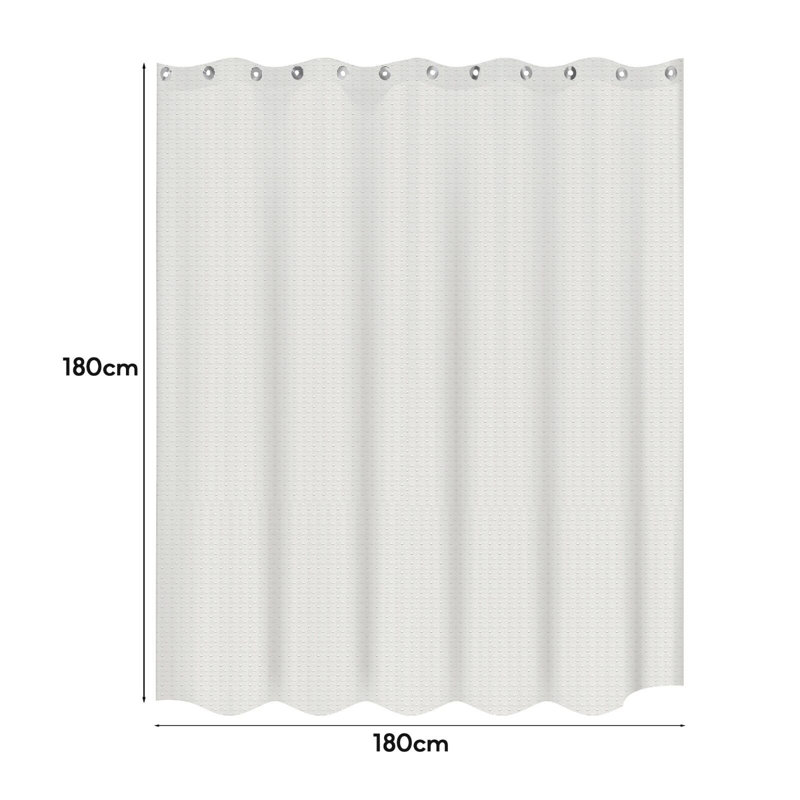 Matilee Polyester Shower Curtain, White