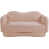 Tissu rose en fausse peau de mouton