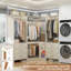 55.2'' - 80.9'' W Closet System with Wooden Drawers and Hanging Rods-1912060673