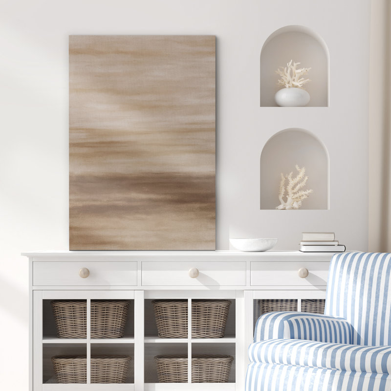 «Soft Sandstone Gradient in Warm Neutral Tones», reproduction d'art sur toile encadrée, H 36 po x l 24 po x P 1,5 po