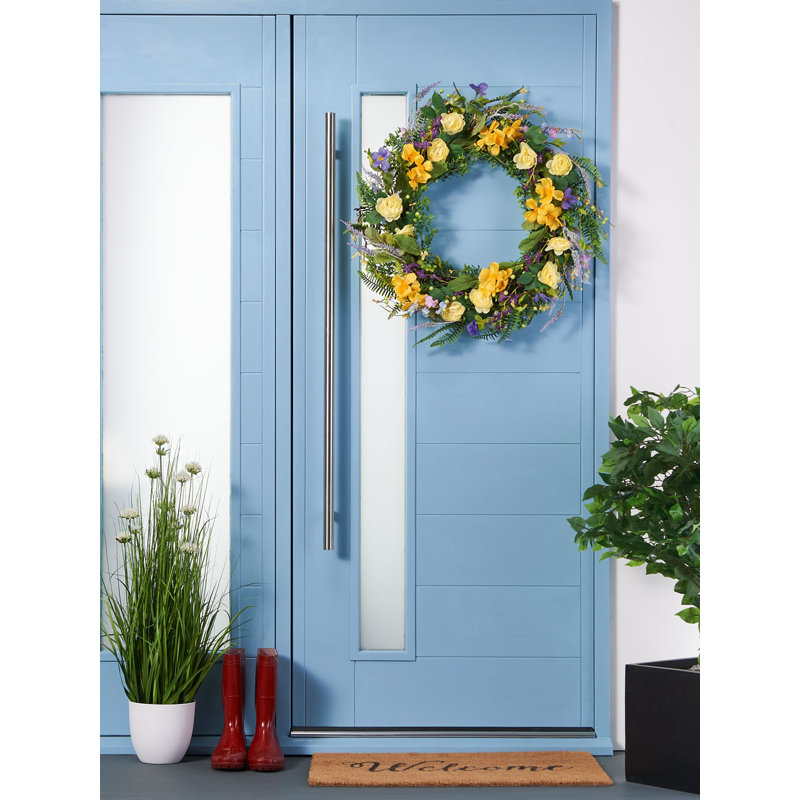 Rose and heather 70 cm Artificial Wreath