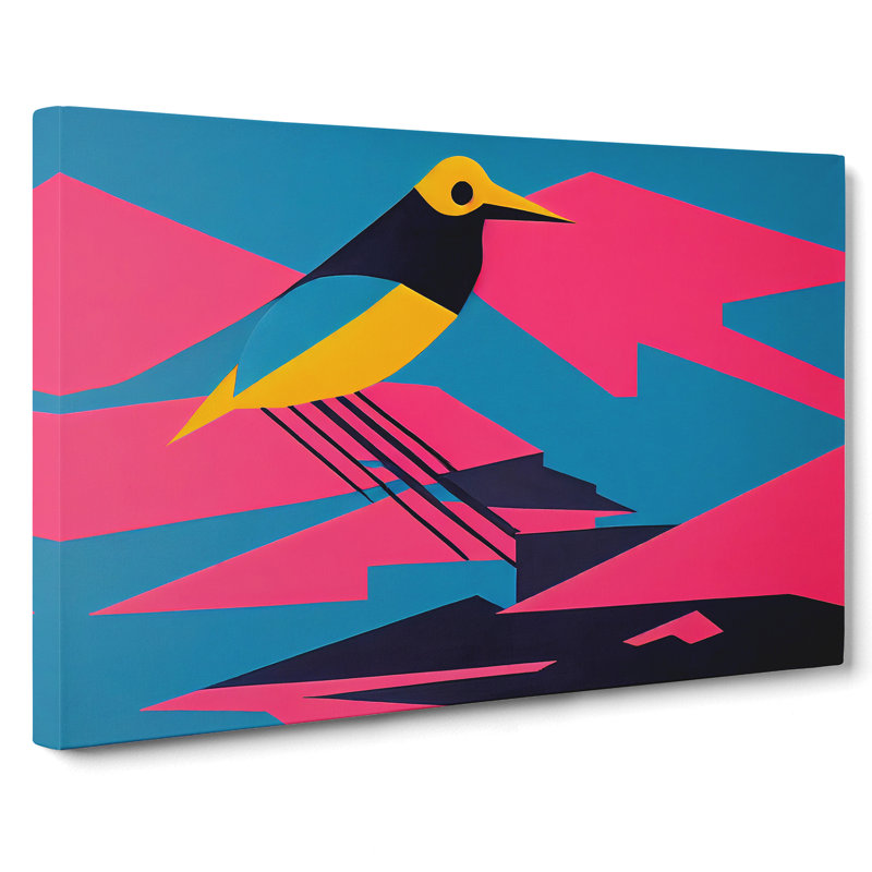 An Iconic Abstract Bird - Wrapped Canvas, 40cm H x 60cm W x 3cm D