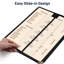 WeChef 30 Pcs 4,25 x 14 po Couvertures de menu de restaurant 4 Page 8 Voir les supports de menu Double-surpiqûres PVC transparent Manchons de menu pour la carte des vins Bar à boissons Café-hôtel