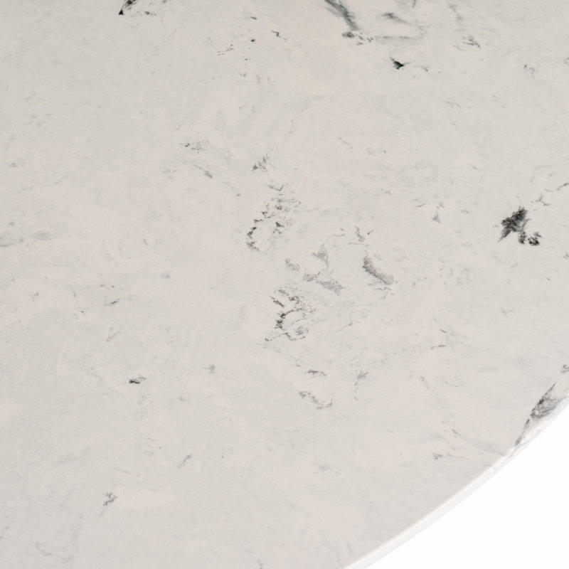 Nancy 6 - Person Faux Marble Top Pedestal Dining Set