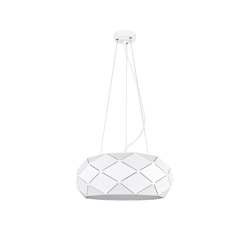 Neasa  3 - Light Drum Pendant, White