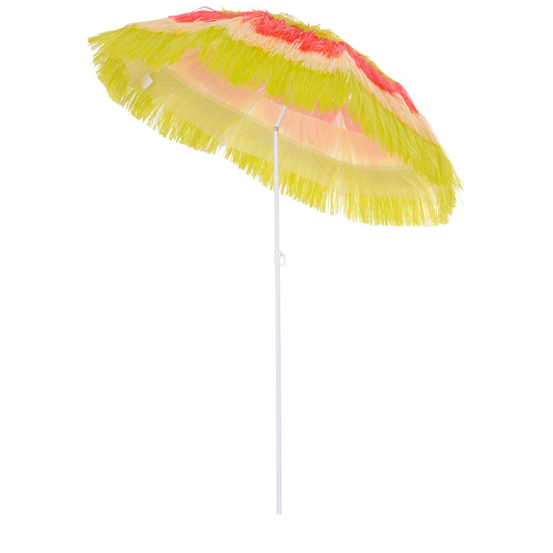 Brayam 160cm Tilt Beach Parasol, Yellow/Red