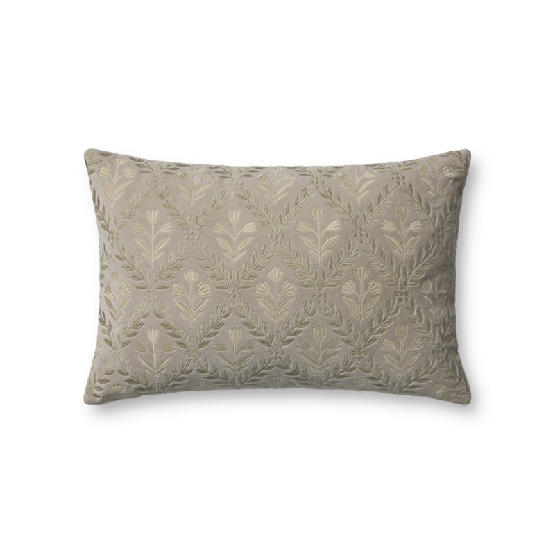 Coussin décoratif Magnolia Home par Joanna Gaines x Loloi Adelina, 13'' x 21'' Cover Only, Grey