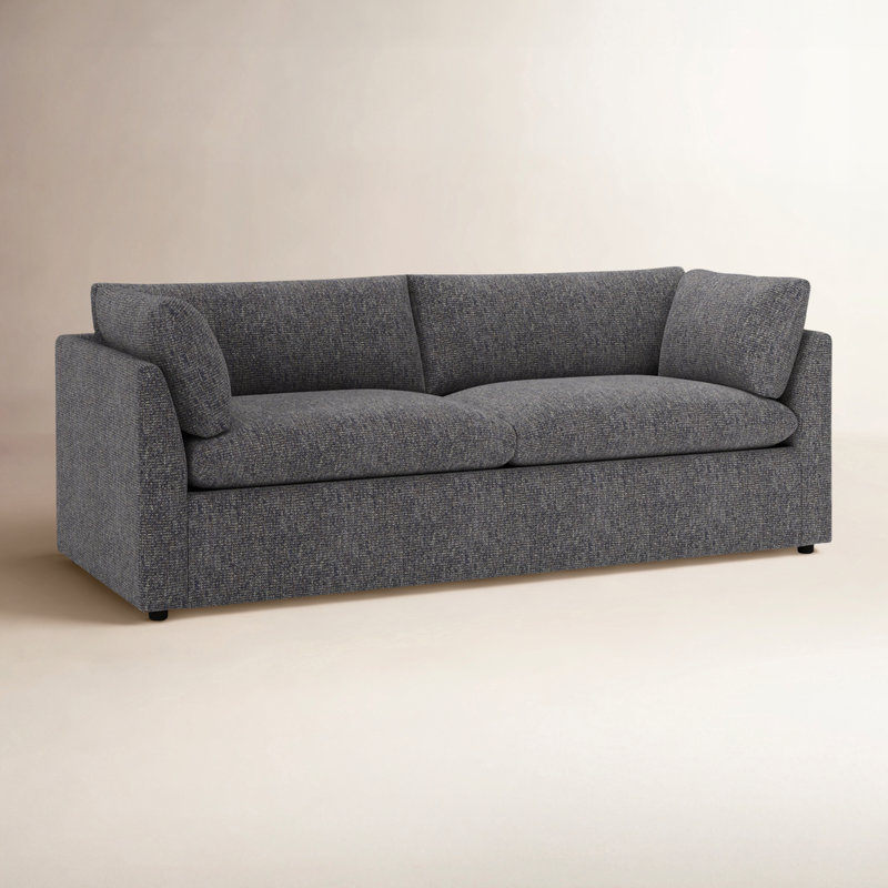 Kallie 86" Upholstered Sofa, Valet Carbon Tweed
