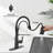 Single Handle Pull-Down Kitchen Faucet, 360-Degree Rotating Stainless Steel Faucet, 3 Water Flow Modes, 1-Hole Or 3-Hole Installation.-114398733