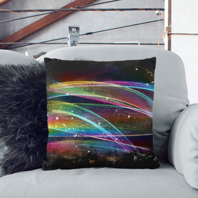 Rainbow Smoke Vol (1) Square Throw Cushion