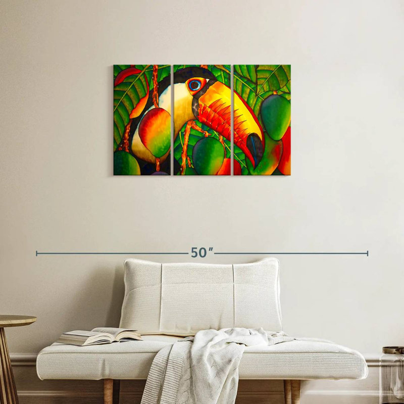 Paradise Toucan, 20" H x 33" W