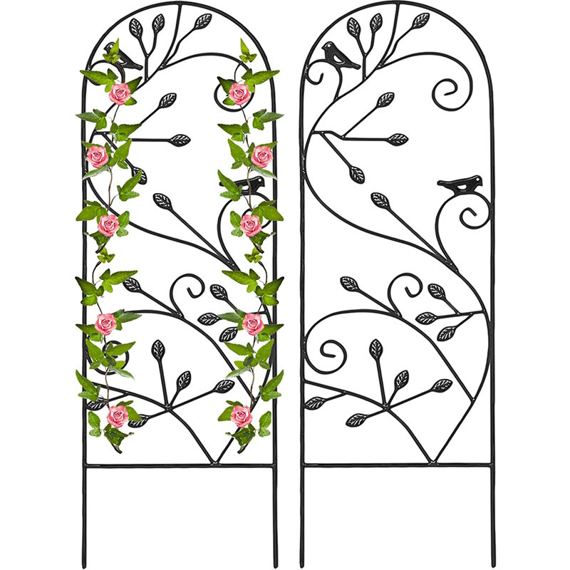Ensemble de 2 treillis de jardin pour plantes grimpantes 46 po x 15 po Alvernia