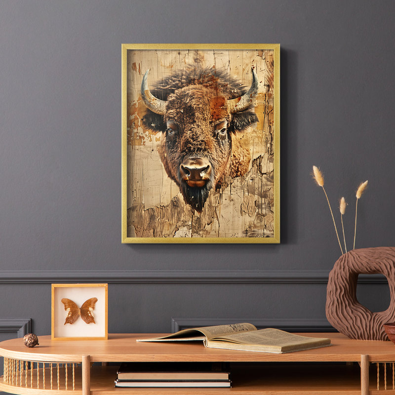 "ANIMALS Series CDL XXXIX" par J Paul, Doré, H 21 po x l 17 po