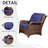 Patio Furniture Set Rattan Outdoor Sectional Conversation Sets 3-Seat Outdoor Couch,2 Single Chair And 2 Ottoman For Lawn, Balcony, Garden, Backyard (Set Of 5)-1082206997