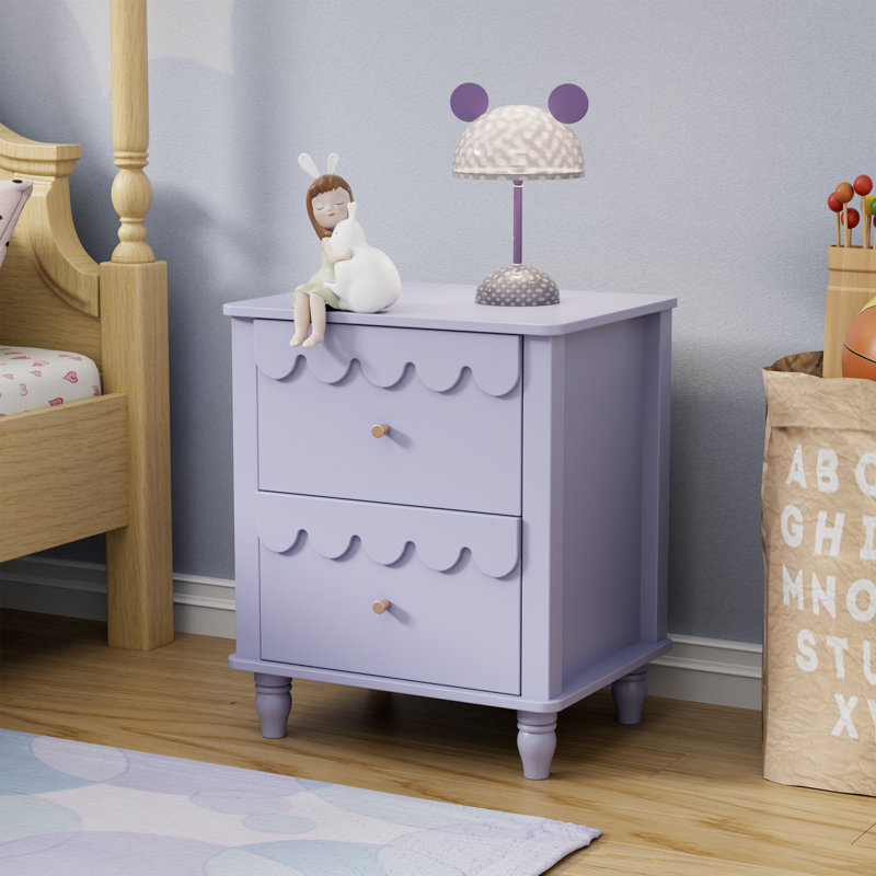 Table de chevet en forme de nuage de 19,7 po Dorlan, Violet