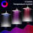 8'' Silver Led Shower Head With 3-color Temperature Control, 360° Rotatable