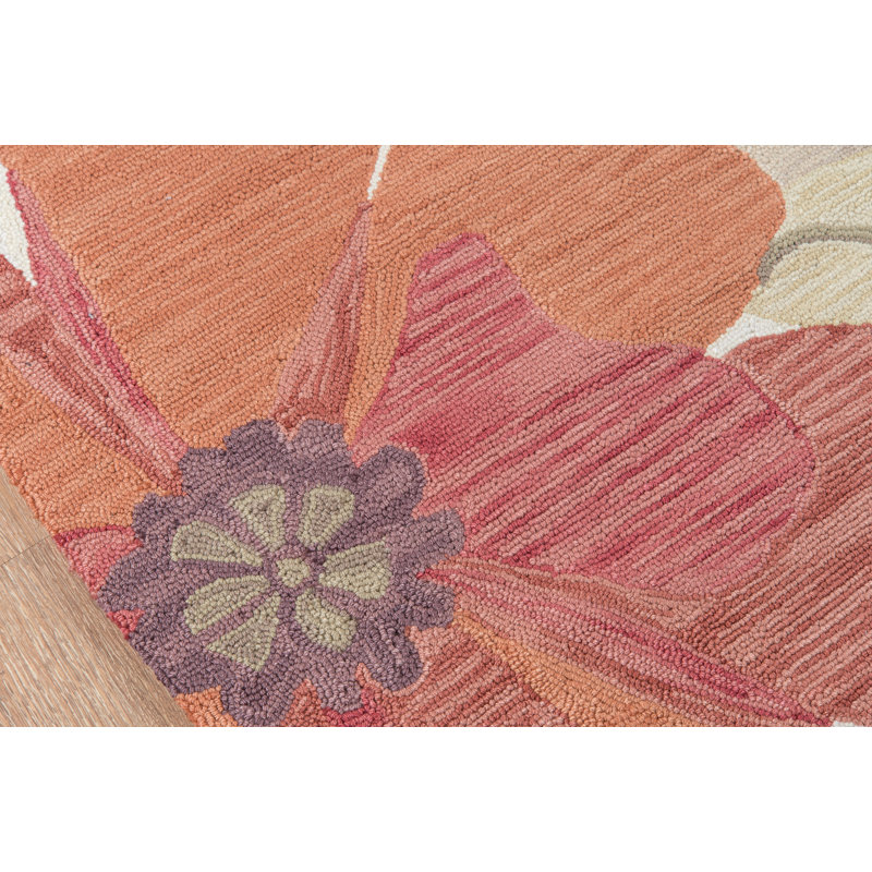 Tapis crème / brun crocheté à la main Marmolejo, Tapis de couloir 2 pi 3 po x 7 pi 6 po