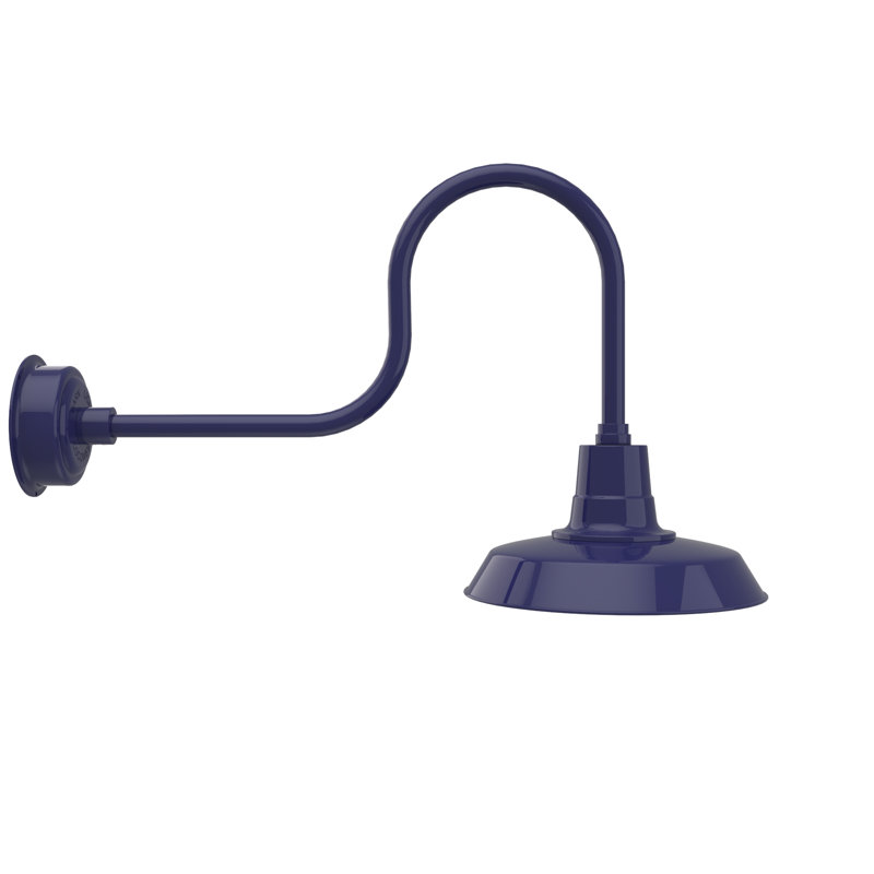 Luminaire de grange d’extérieur à del Haleigh, Bleu de cobalt, H 22,78 po x l 14 po x P 38 po