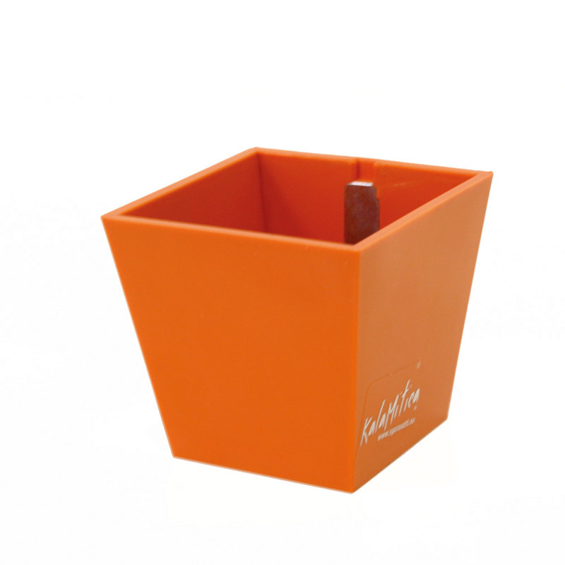 Pot Planter, 6.5cm H x 6.5cm W x 6.5cm D, Orange