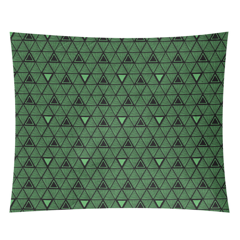 Tapisserie, H 27,5 po x l 37,5 po, Vert/noir