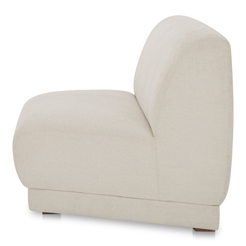 Fraser Wedge Slipper Chair Deep Blue, White Polyester Blend