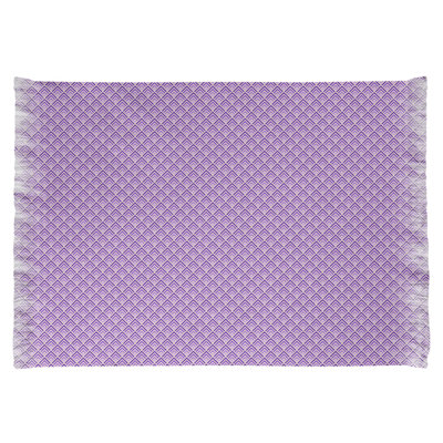 Tapis mauve ombré à motif géométrique classique