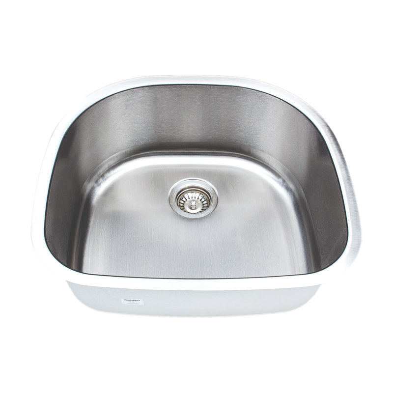 Craftsmen Series 23.5'' L Undermount Single Bowl Stainless Steel Kitchen Sink