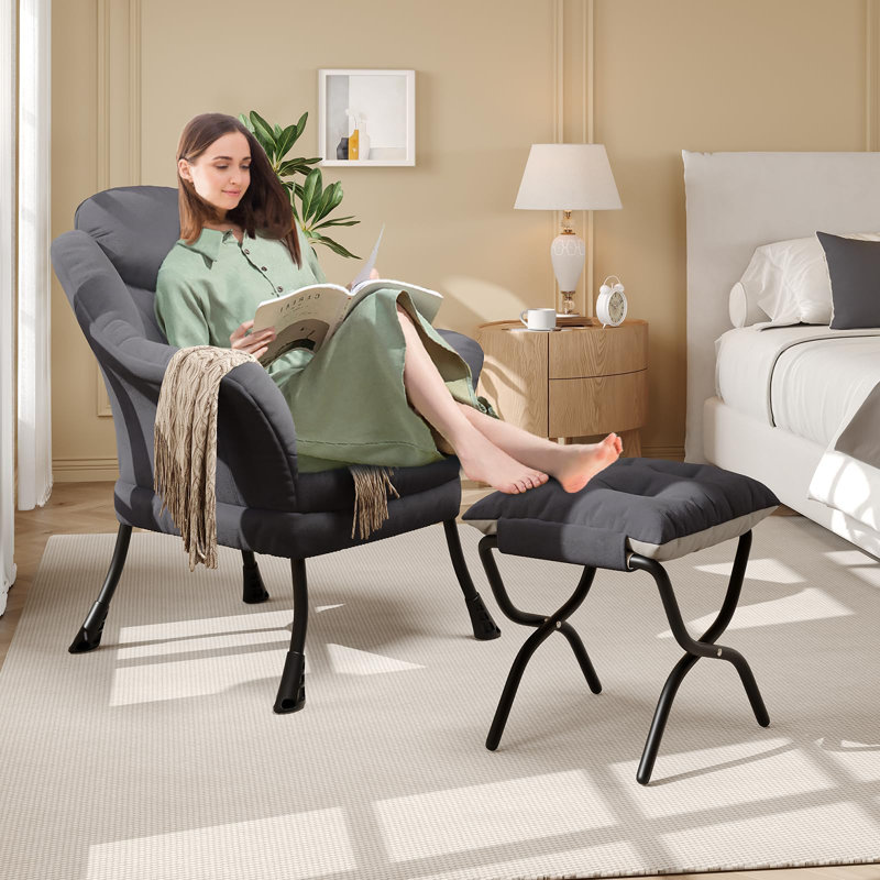 Upholstered Accent Chair, Grey