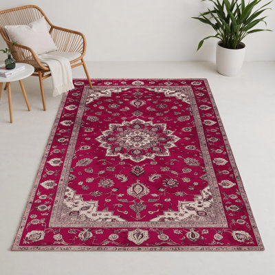 Tapis d'intérieur et d'extérieur mauve Tabriz