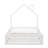 Wood Full Size House Platform Bed With Guardrail, White-1686660618