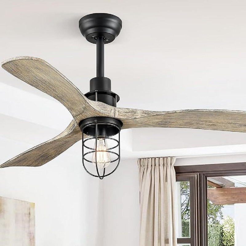 36Inch Ceiling Fans With Lights And Remote Control Farmhouse Flush Mount Ceiling Fan With 6-Speeds,Low Profile Ceiling Fans With Quiet Reversible DC Motor For Patio Living Room Bedroom
