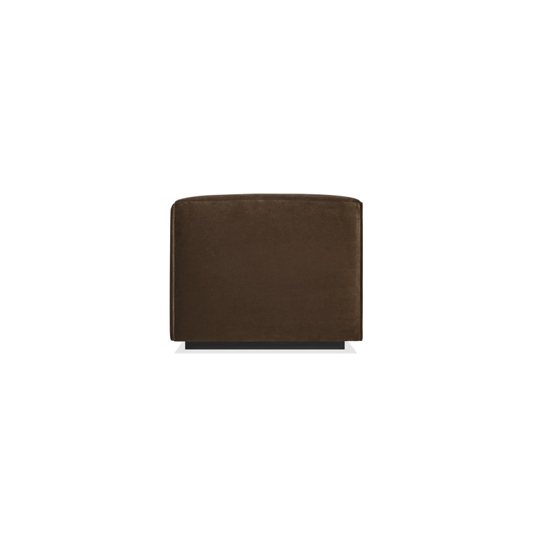 Cleon Slipper Chair, Coffee Velvet Polyester Blend